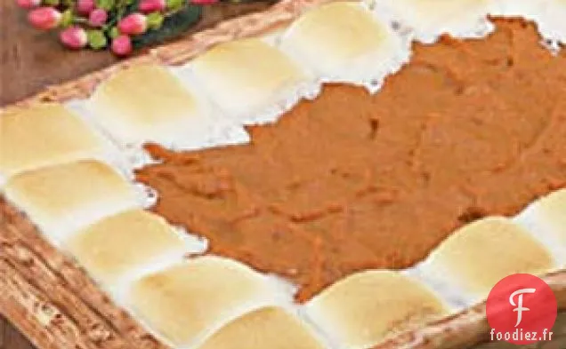 Patates douces garnies de mauve