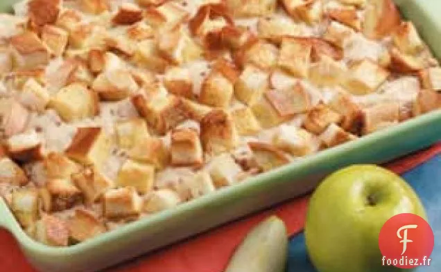 Pain doré aux pommes et au caramel