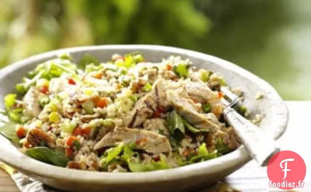Salade de riz brun au poulet grillé
