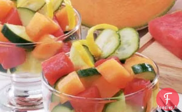 Salade de concombre et de melon
