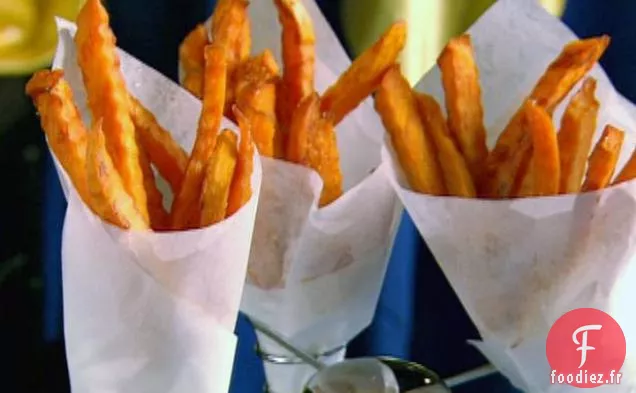 Frites de patates douces au four