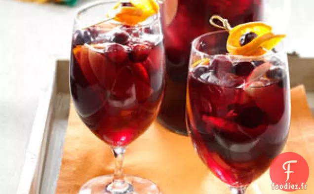 Sangria aux canneberges et à l'orange