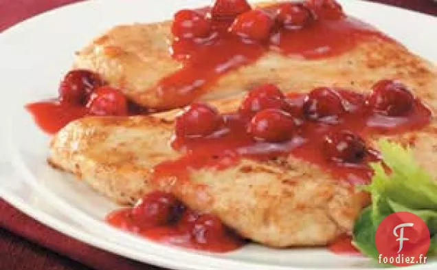 Poulet à la sauce aux canneberges