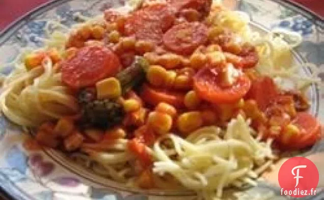 Spaghetti végétariens rapides d'Al