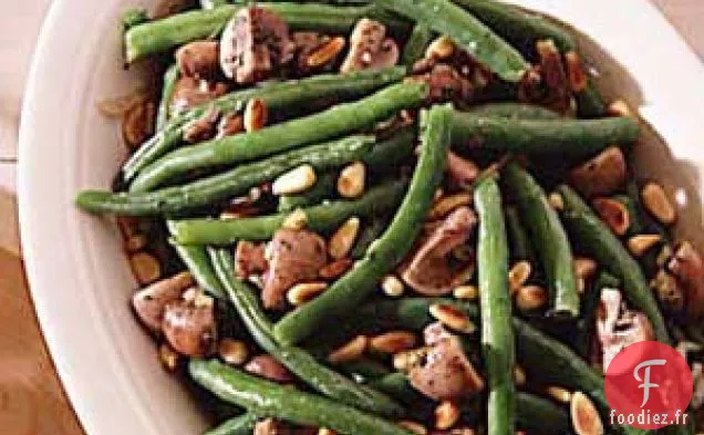 Haricots verts aux champignons