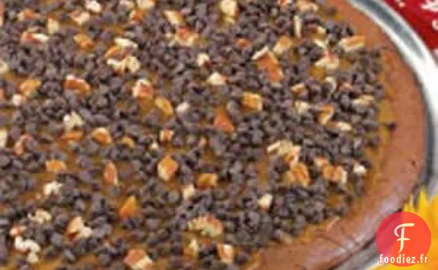 Pizza brownie au caramel