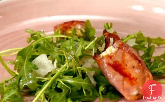 Figues grillées enveloppées de prosciutto farcies au fromage de chèvre