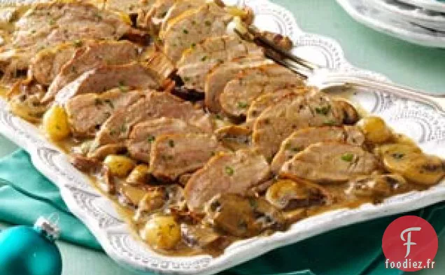 Filet de porc avec sauce aux champignons Marsala