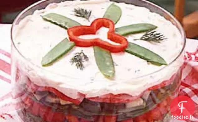 Salade de crabe en couches