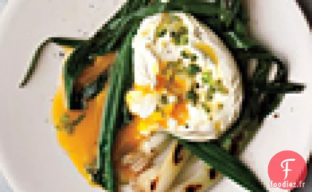 Échalotes Poêlées aux Œufs Pochés