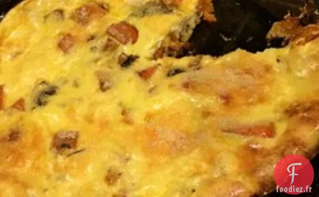 Quiche aux poireaux, champignons et patates douces