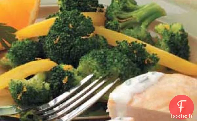 Poivron jaune au gingembre et brocoli