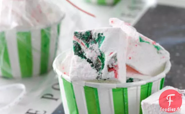 Guimauves tourbillonnées à la menthe poivrée