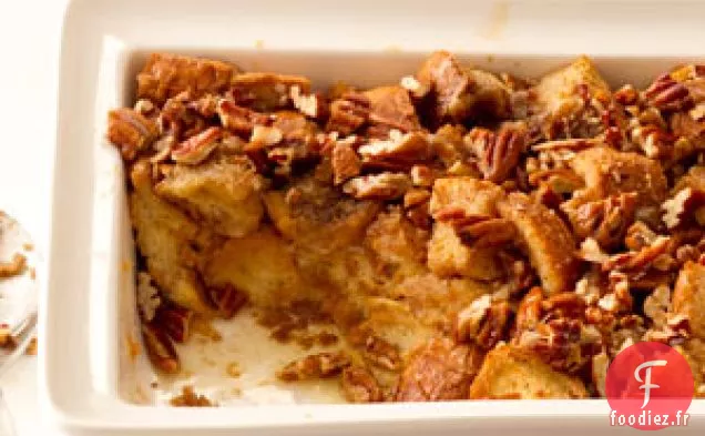 Pudding au pain praliné pour le petit-déjeuner