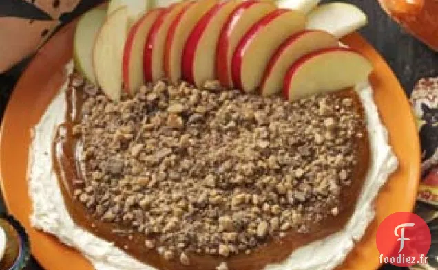 Trempette aux pommes et au caramel