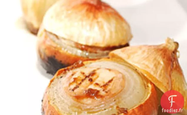 Oignons doux farcis aux Pétoncles grillés