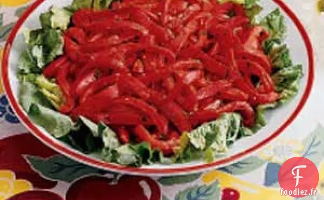 Salade de poivrons rouges doux