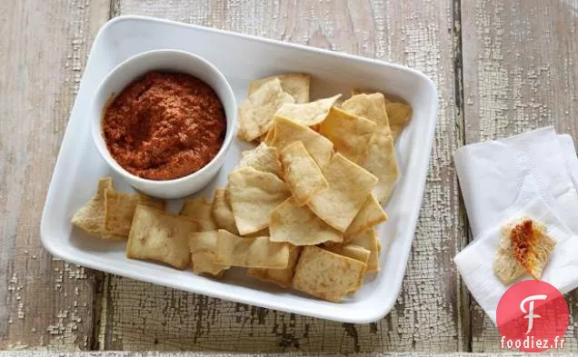 Trempette aux poivrons rouges rôtis et aux noix