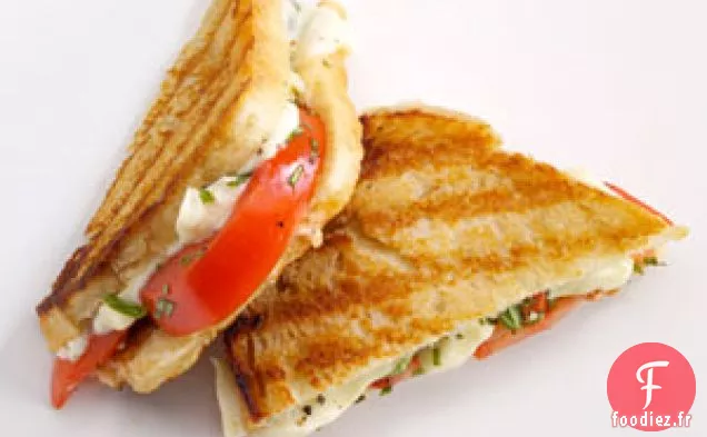 Fromage grillé aux tomates et au basilic