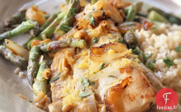 Mahimahi aux Asperges et Noix de Cajou