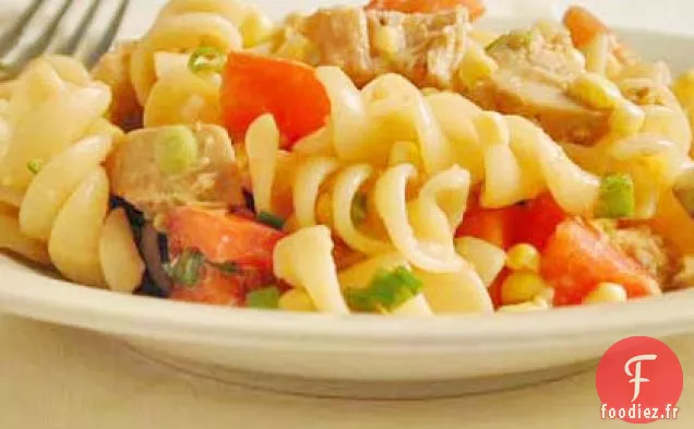 Rotini de Poulet, Maïs et Oignon Vert