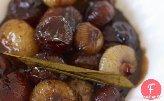 Cipollini Glacé au Balsamique au Citron et aux Feuilles de Laurier