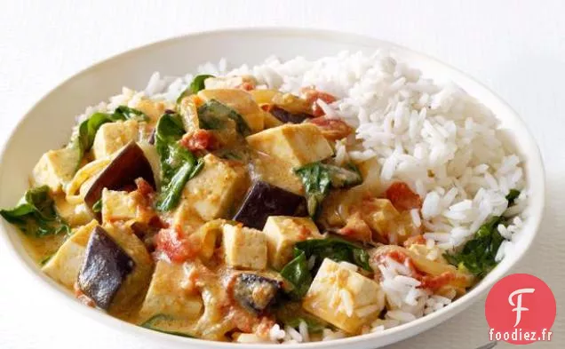 Curry d'aubergines et tofu