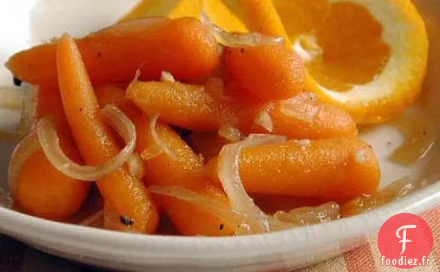 Carottes et Oignons Glacés à l'Orange