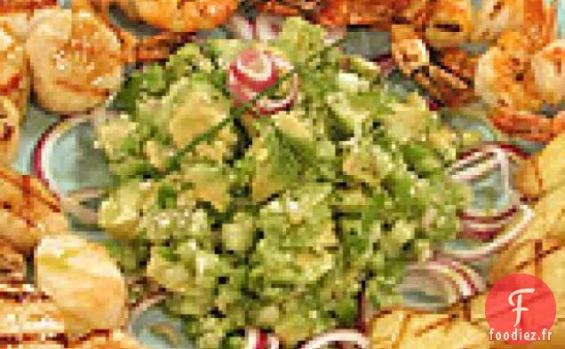 Salade de crustacés grillés et pommes de terre