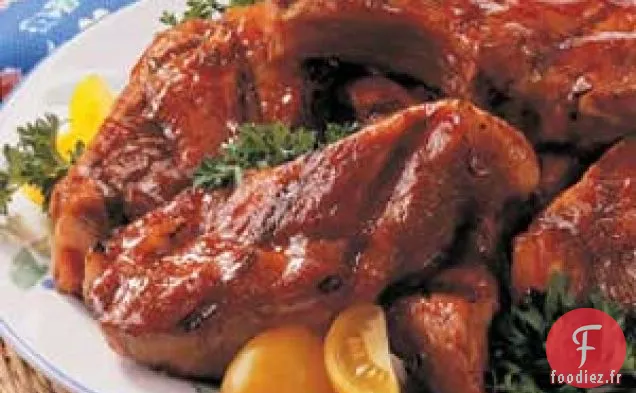 Côtes levées grillées au miel