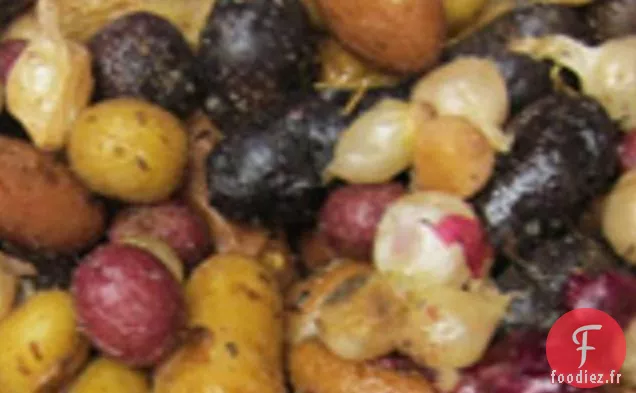 Pommes de Terre Rôties au Kewl et Oignons Perlés Doux