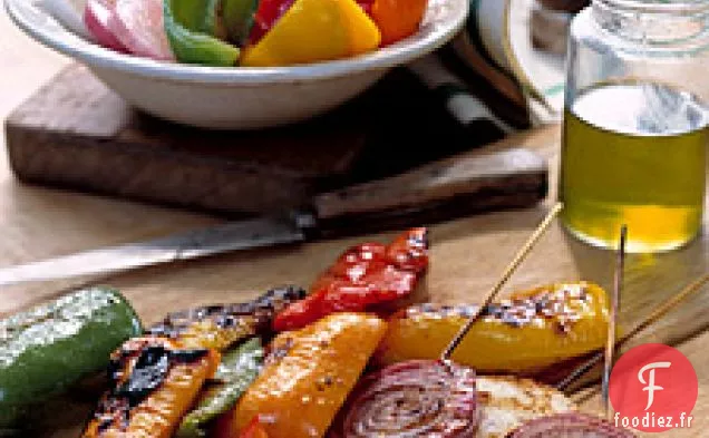 Poivrons Et Oignons Mélangés Grillés