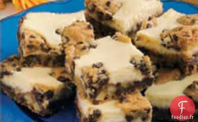 Barres de cheesecake aux pépites de chocolat