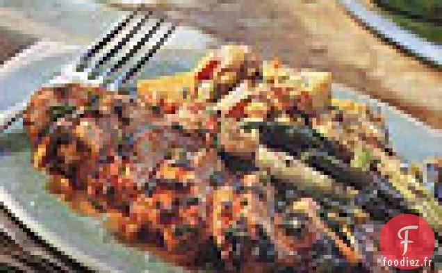 Poulet Grillé Épicé et Oignons Verts