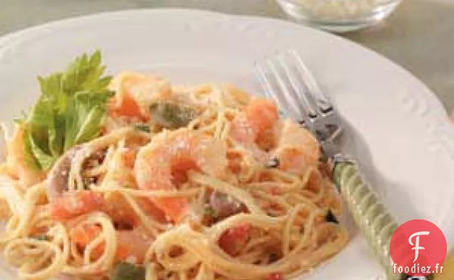 Pâtes aux crevettes du dimanche