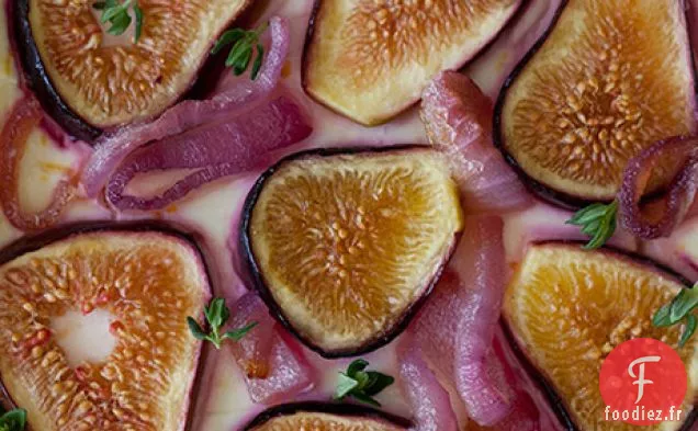 Tarte Aux Figues Aux Oignons Rouges Caramélisés