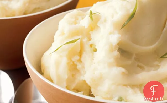 Purée de Crème Sure et Pommes de Terre aux Oignons Verts