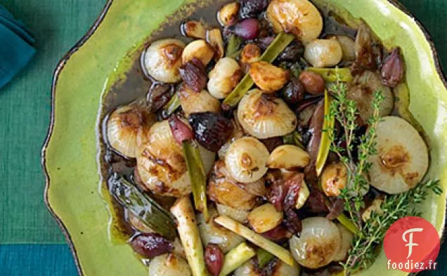 Petits Oignons Glacés Au Balsamique