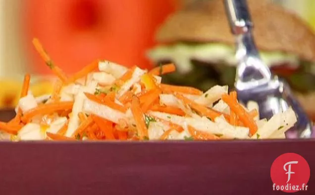 Jicama, salade de carottes, orange et chipotle