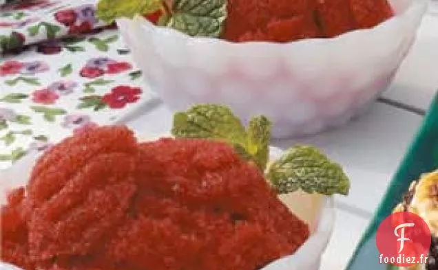 Glace italienne aux fraises