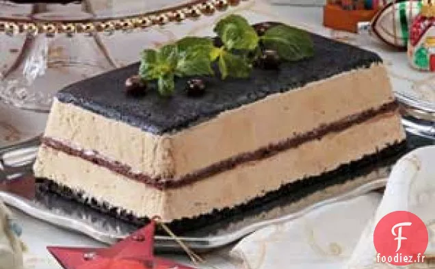 Dessert à la crème glacée au café en couches