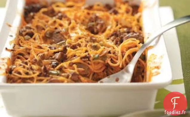 Casserole de spaghetti au bœuf