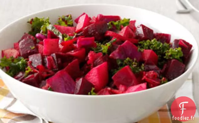 Salade de betteraves rouges rubis et de pommes