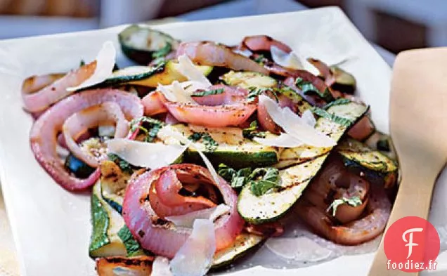 Courgettes Grillées Italiennes et Oignon Rouge