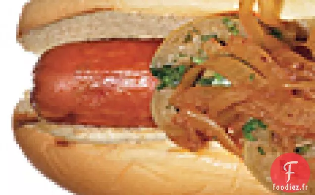 Harissa - Chiens À L'oignon Avec Relish Au citron Conservé