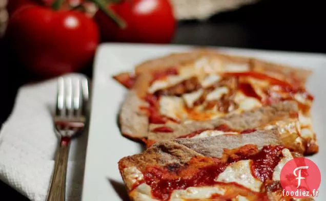 Pizza Au Poulet Bbq Aux Oignons Caramélisés