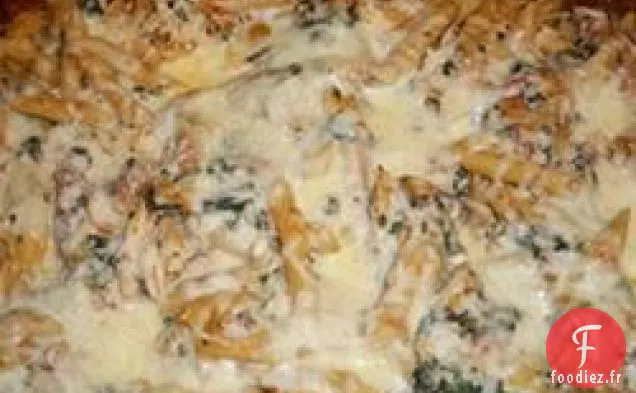 Pâtes au poulet, aux épinards et au fromage