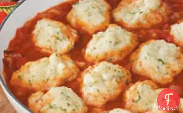 Dumplings au persil et aux tomates