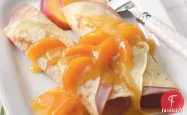 Crêpes jambon et abricots