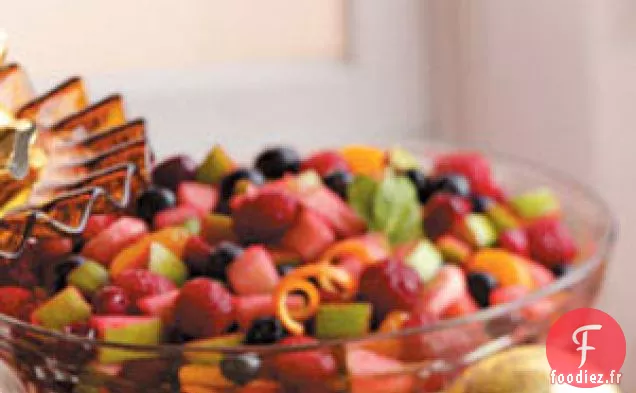Salade de fruits aux canneberges festive